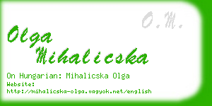 olga mihalicska business card